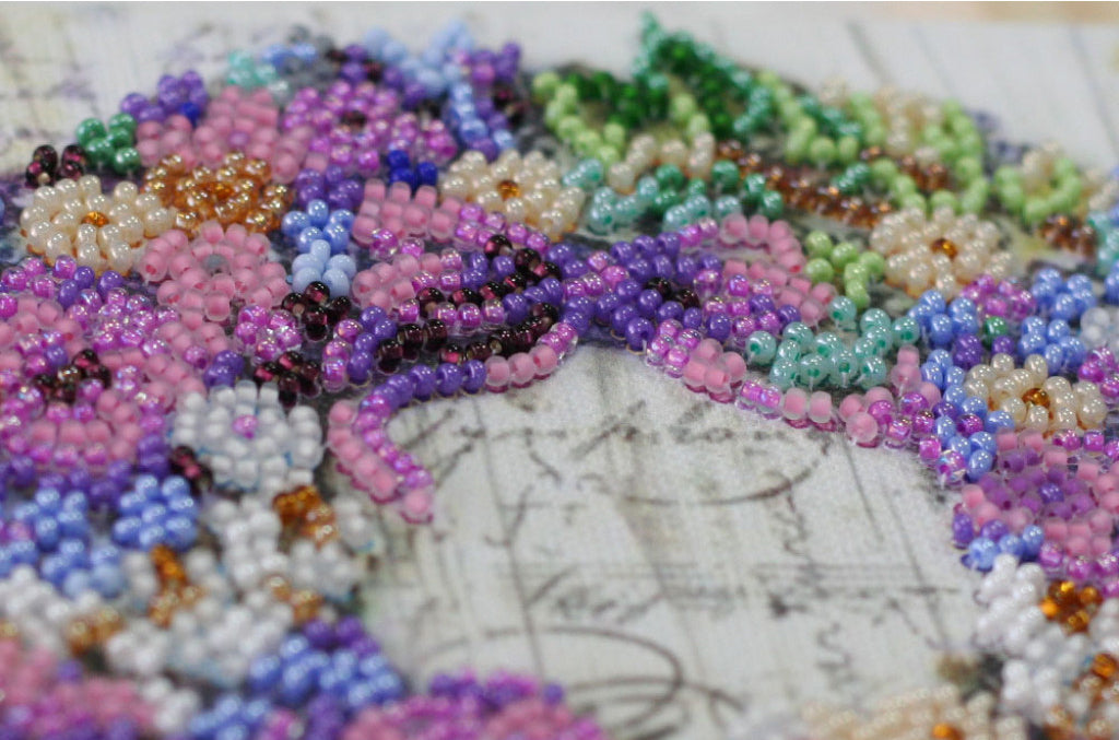 Bead Embroidery Kit Lavender chantilly DIY Abris Art
