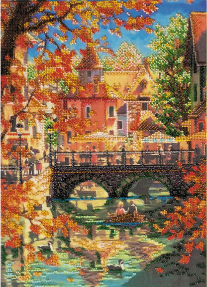 Bead Embroidery Kit Fall Autumn DIY Abris Art