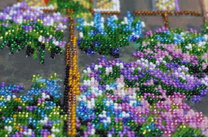 Bead Embroidery Kit Autumn landscape DIY Abris Art