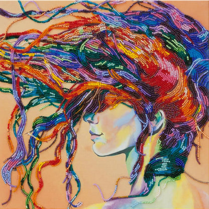 Bead Embroidery Kit Playful wind DIY Abris Art