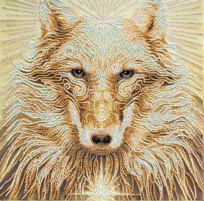 Bead Embroidery Kit Wolf DIY Abris Art