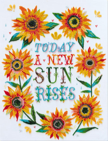 Bead Embroidery Kit Sunflowers DIY Abris Art