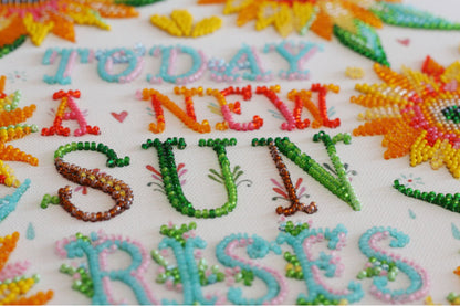 Bead Embroidery Kit Sunflowers DIY Abris Art