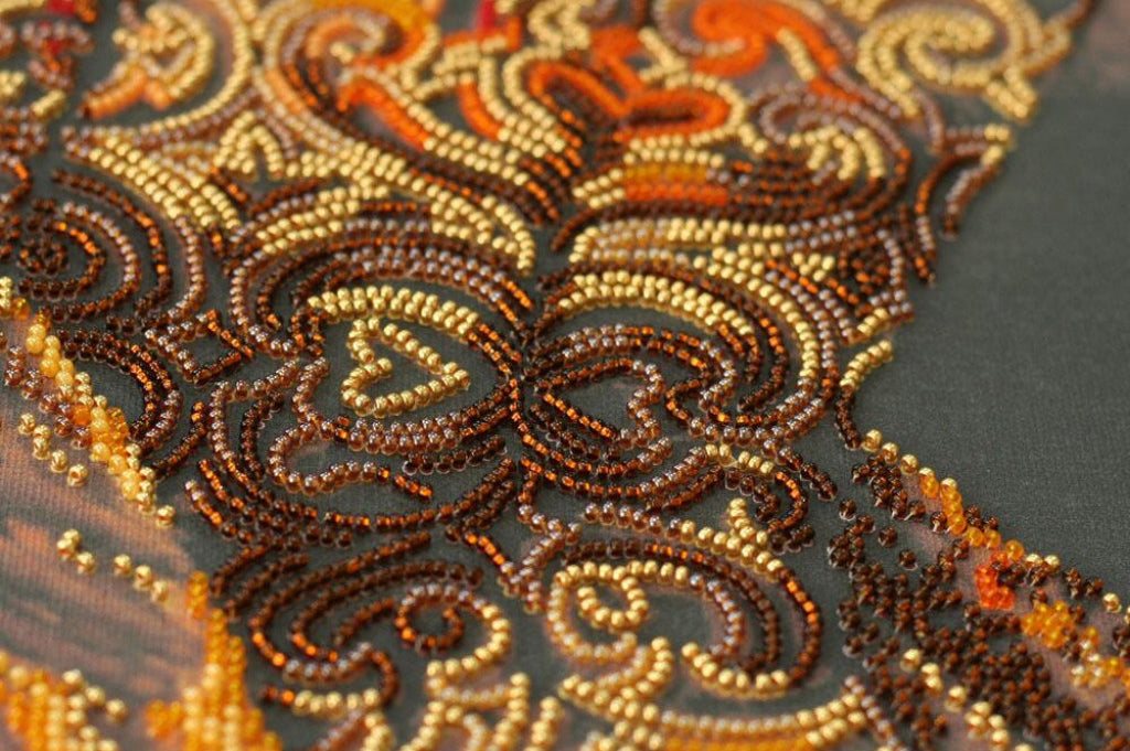 Bead Embroidery Kit Gold of the night DIY Abris Art
