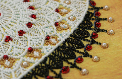 Bead Embroidery Kit Lacy heart DIY Abris Art