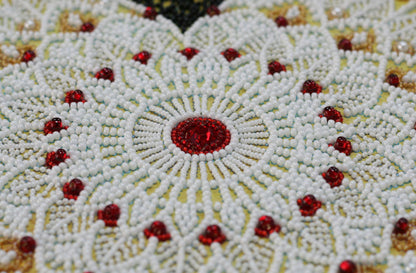 Bead Embroidery Kit Lacy heart DIY Abris Art