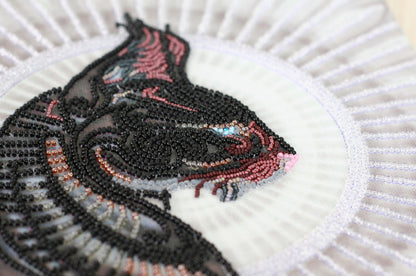 Bead Embroidery Kit Cat DIY Abris Art