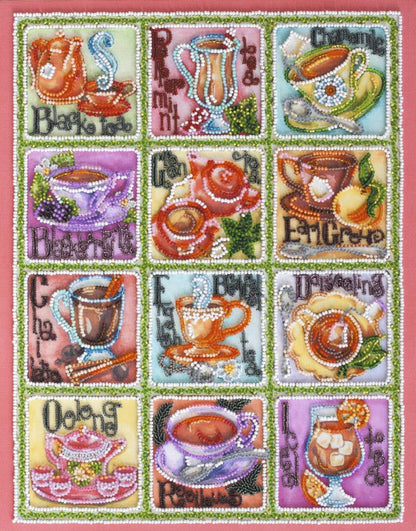 Bead Embroidery Kit Tea DIY Abris Art