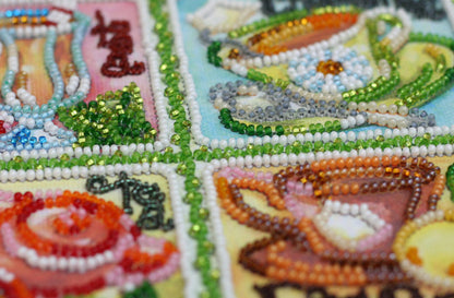Bead Embroidery Kit Tea DIY Abris Art