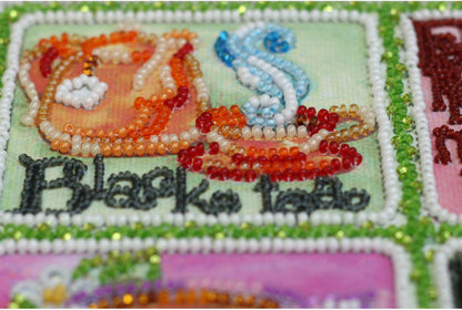 Bead Embroidery Kit Tea DIY Abris Art