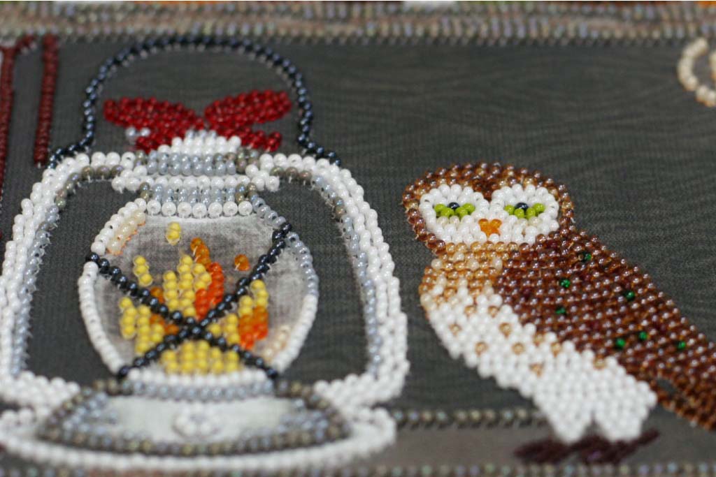 Perlenstickerei Set Herbst Latte DIY