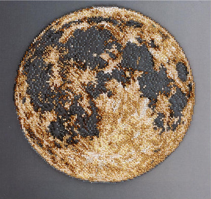 Bead Embroidery Kit Moon DIY Abris Art