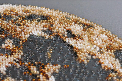 Bead Embroidery Kit Moon DIY Abris Art
