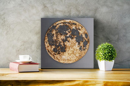 Bead Embroidery Kit Moon DIY Abris Art