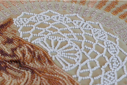 Bead Embroidery Kit Tiger DIY Abris Art