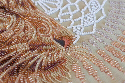 Bead Embroidery Kit Tiger DIY Abris Art