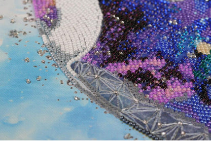 Bead Embroidery Kit Whale DIY Abris Art