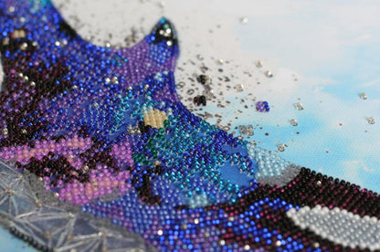 Bead Embroidery Kit Whale DIY Abris Art