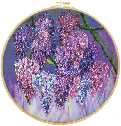 Bead Embroidery Kit Wisteria Flowers DIY Abris Art