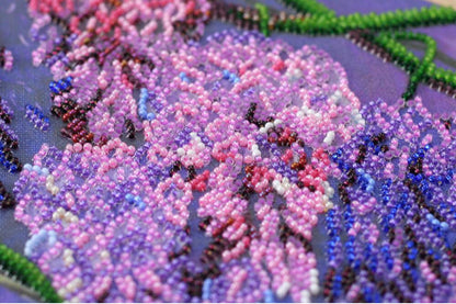 Bead Embroidery Kit Wisteria Flowers DIY Abris Art