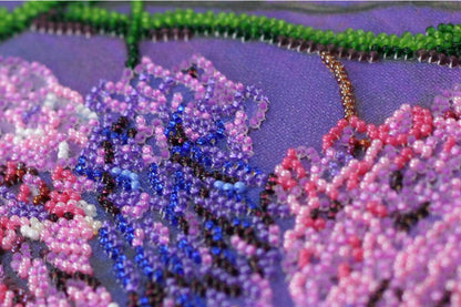 Bead Embroidery Kit Wisteria Flowers DIY Abris Art