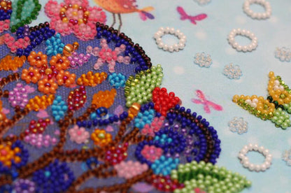 Bead Embroidery Kit Fox dream Owls DIY Abris Art