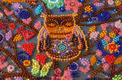 Bead Embroidery Kit Fox dream Owls DIY Abris Art