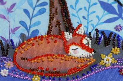 Bead Embroidery Kit Fox dream Owls DIY Abris Art