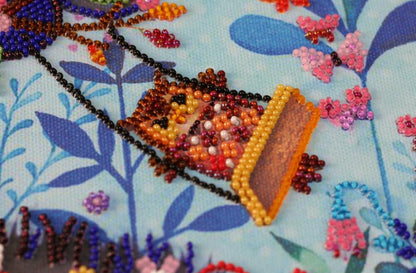 Bead Embroidery Kit Fox dream Owls DIY Abris Art