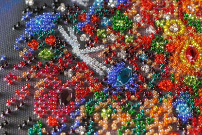 Bead Embroidery Kit Wake me up DIY Abris Art