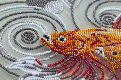 Bead Embroidery Kit Fish Half Moon DIY Abris Art