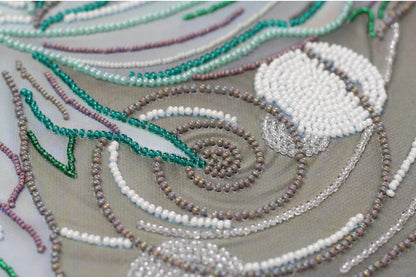 Bead Embroidery Kit Fish Half Moon DIY Abris Art