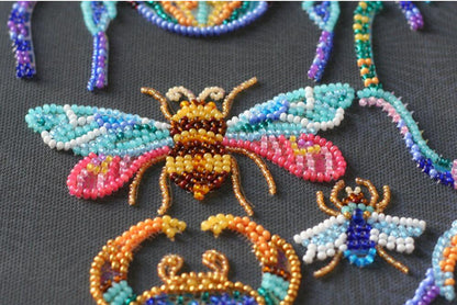 Bead Embroidery Kit Beetles DIY Abris Art