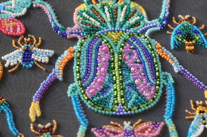 Bead Embroidery Kit Beetles DIY Abris Art