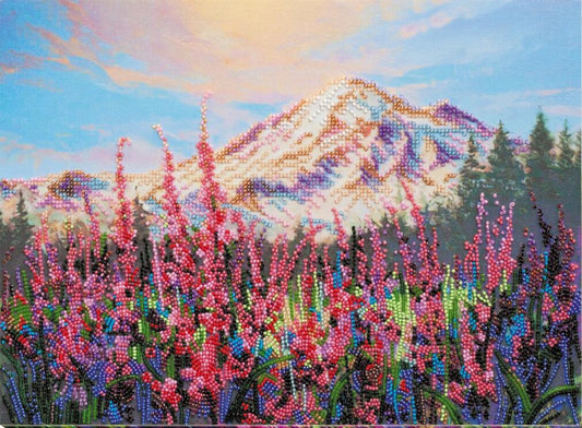 Bead Embroidery Kit Blooming DIY Abris Art