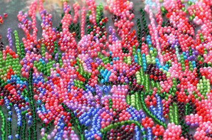Bead Embroidery Kit Blooming DIY Abris Art
