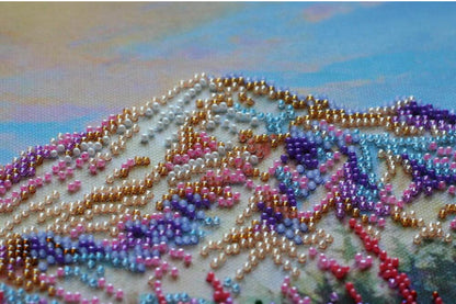 Bead Embroidery Kit Blooming DIY Abris Art