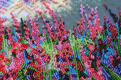 Bead Embroidery Kit Blooming DIY Abris Art