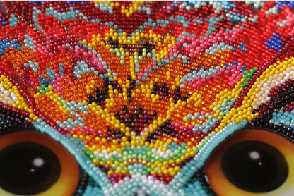 Bead Embroidery Kit Owl DIY Abris Art