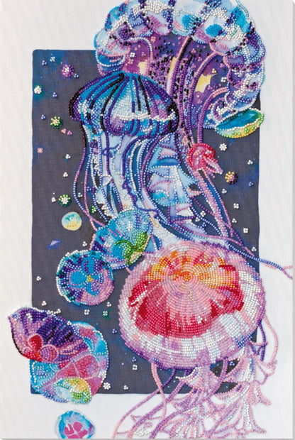 Bead Embroidery Kit Jellyfish DIY Abris Art