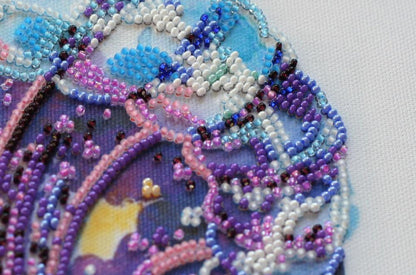 Bead Embroidery Kit Jellyfish DIY Abris Art
