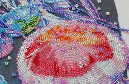 Bead Embroidery Kit Jellyfish DIY Abris Art