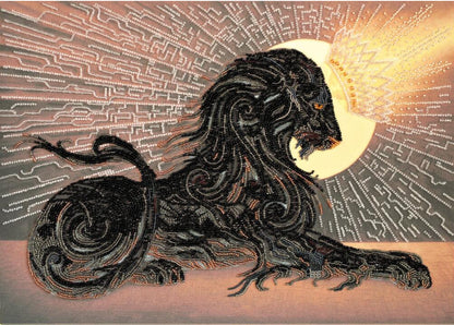 Bead Embroidery Kit Lion DIY Abris Art