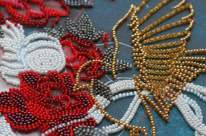 Bead Embroidery Kit Lady Towards the dream DIY Abris Art
