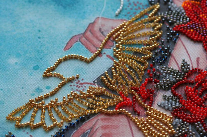 Bead Embroidery Kit Lady Towards the dream DIY Abris Art