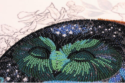 Bead Embroidery Kit Owl DIY Abris Art