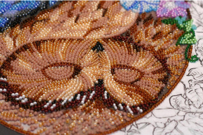 Bead Embroidery Kit Owl DIY Abris Art