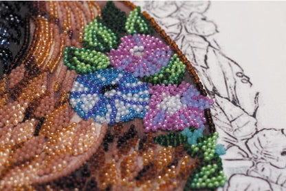 Bead Embroidery Kit Owl DIY Abris Art