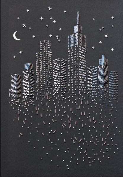 Bead Embroidery Kit Night city DIY Abris Art