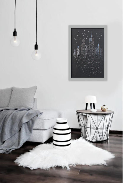 Bead Embroidery Kit Night city DIY Abris Art